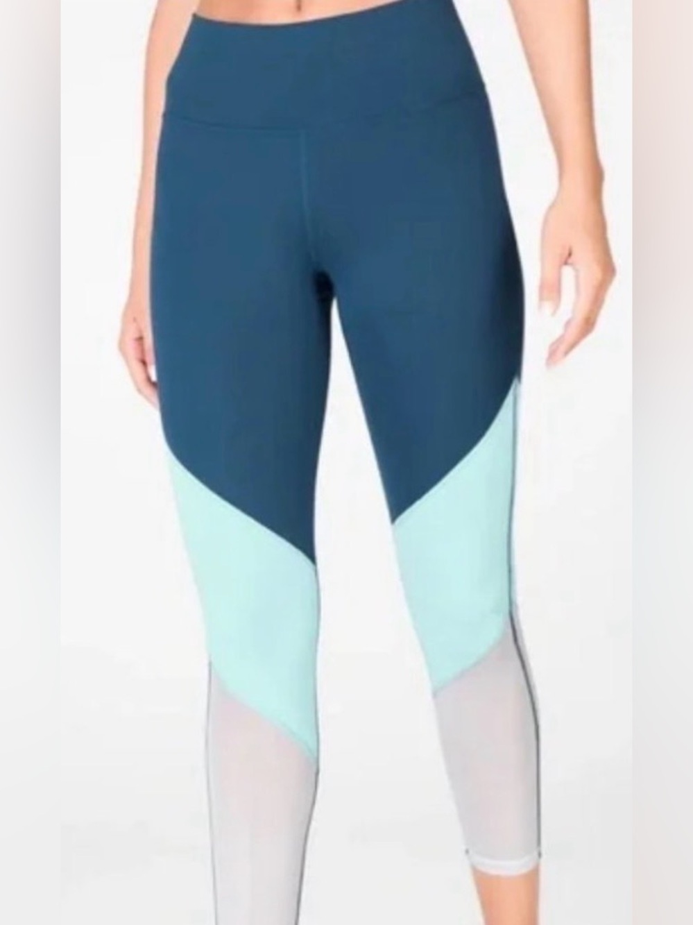 Fabletics PowerHold High-Waist Leggings in Deep Blue